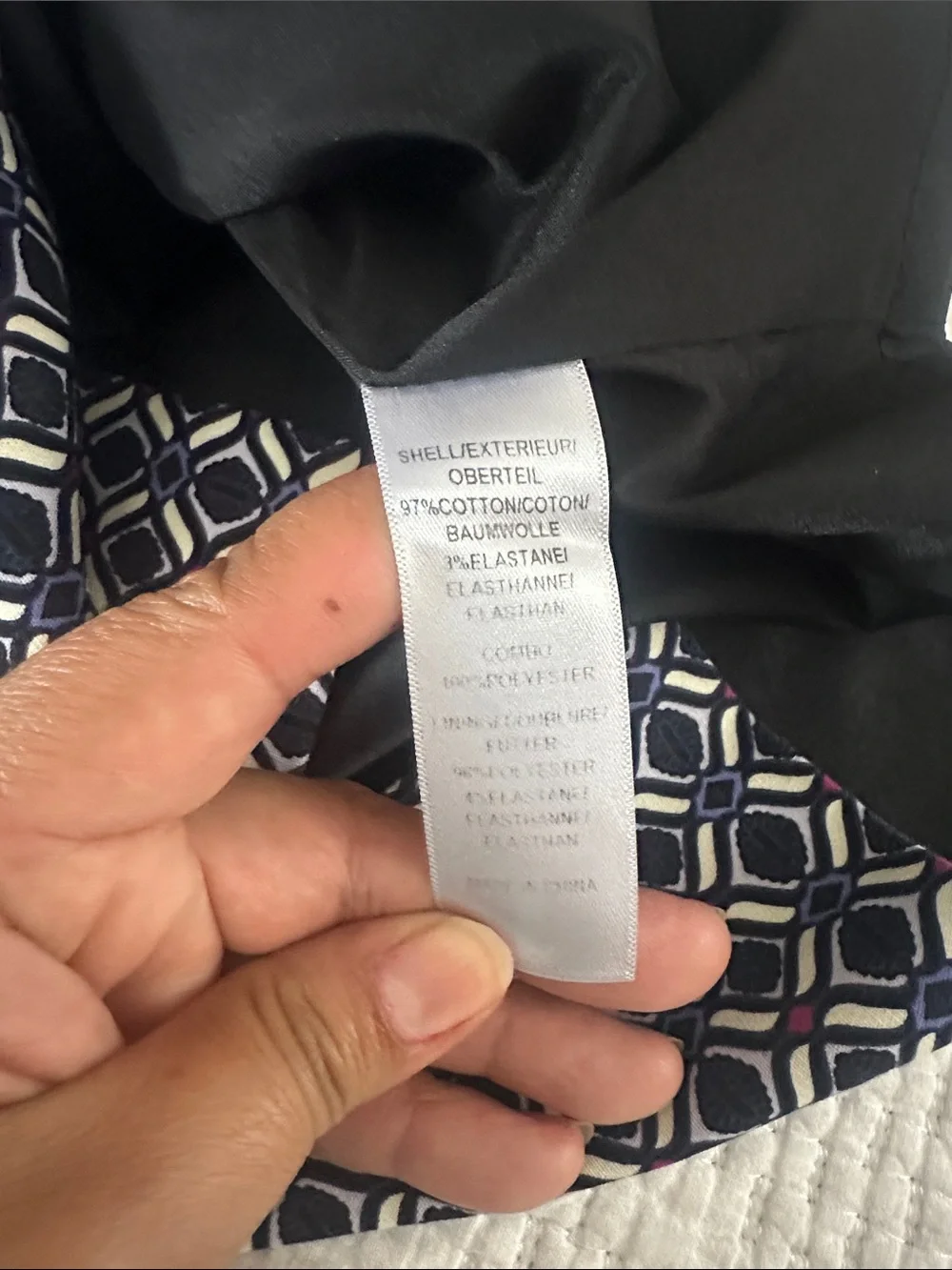 Adrianna Papell Navy Geometric Pencil Skirt Size 10 USA